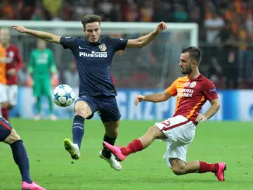 Atlético y Galatasaray en un partido de Champions Atlético y Galatasaray en un partido de Champions