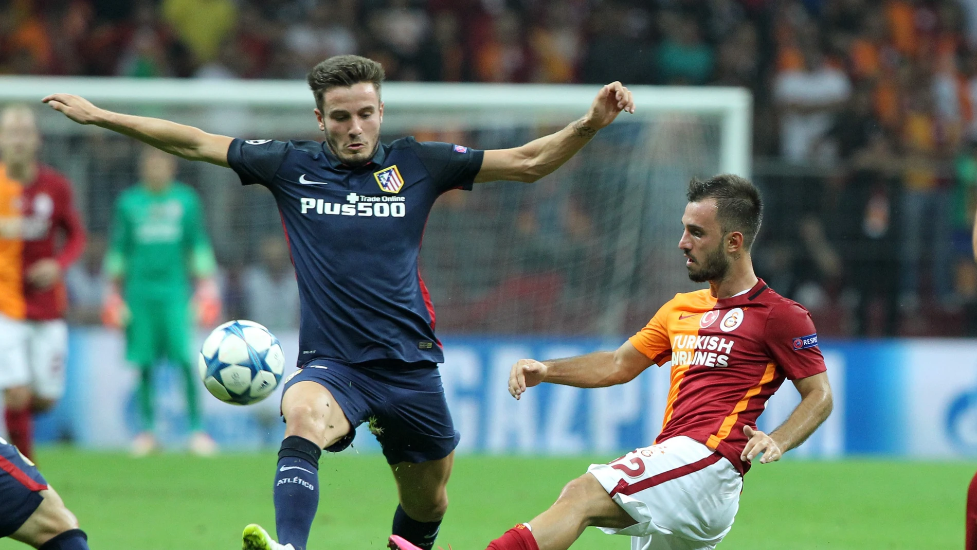 Atlético y Galatasaray en un partido de Champions Atlético y Galatasaray en un partido de Champions