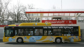 Autobús repostando en Alemania