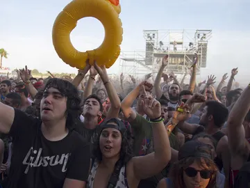 Primera línea de un concierto en el Arenal Sound Primera línea de un concierto en el Arenal Sound