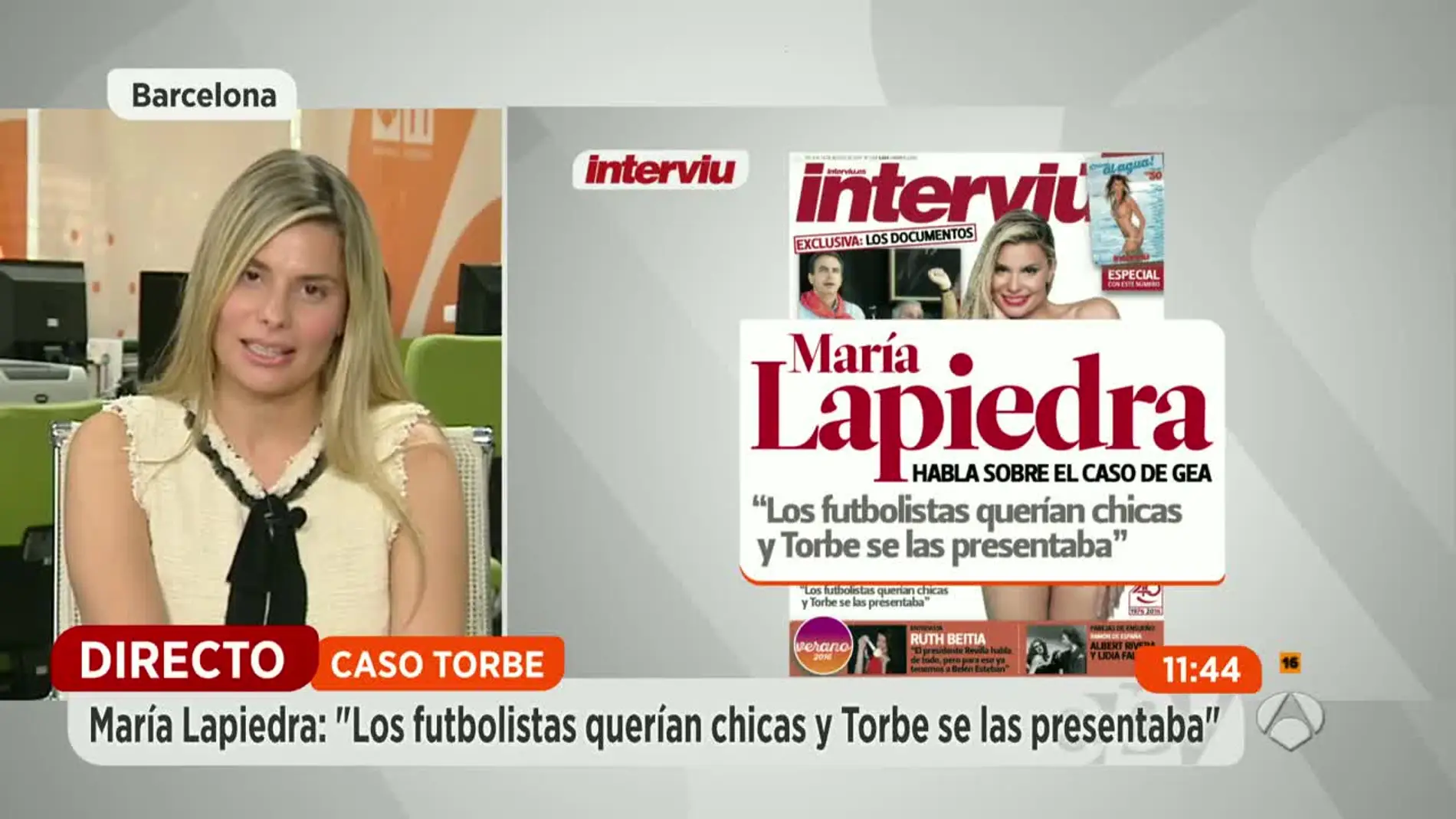 María Lapiedra: "Los futbolistas querían chicas y Torbe se las presentaba"