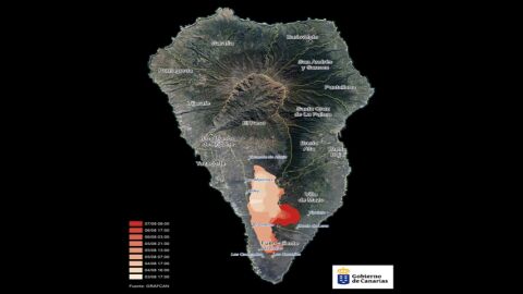 Frame 11.704289 de: As&iacute; evolucion&oacute; el fuego en la isla de La Palma 