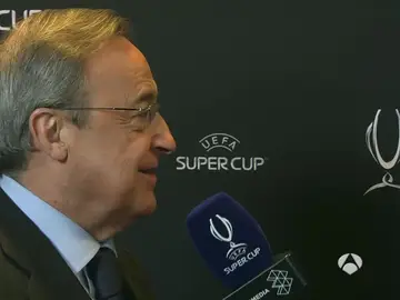 Florentino Pérez tras la Supercopa de Europa Florentino Pérez tras la Supercopa de Europa