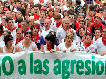 Protesta por las agresiones sexuales en Pamplona durante los Sanfermines