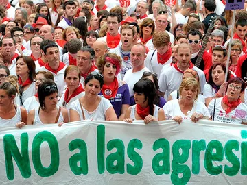 Protesta por las agresiones sexuales en Pamplona durante los Sanfermines Protesta por las agresiones sexuales en Pamplona durante los Sanfermines