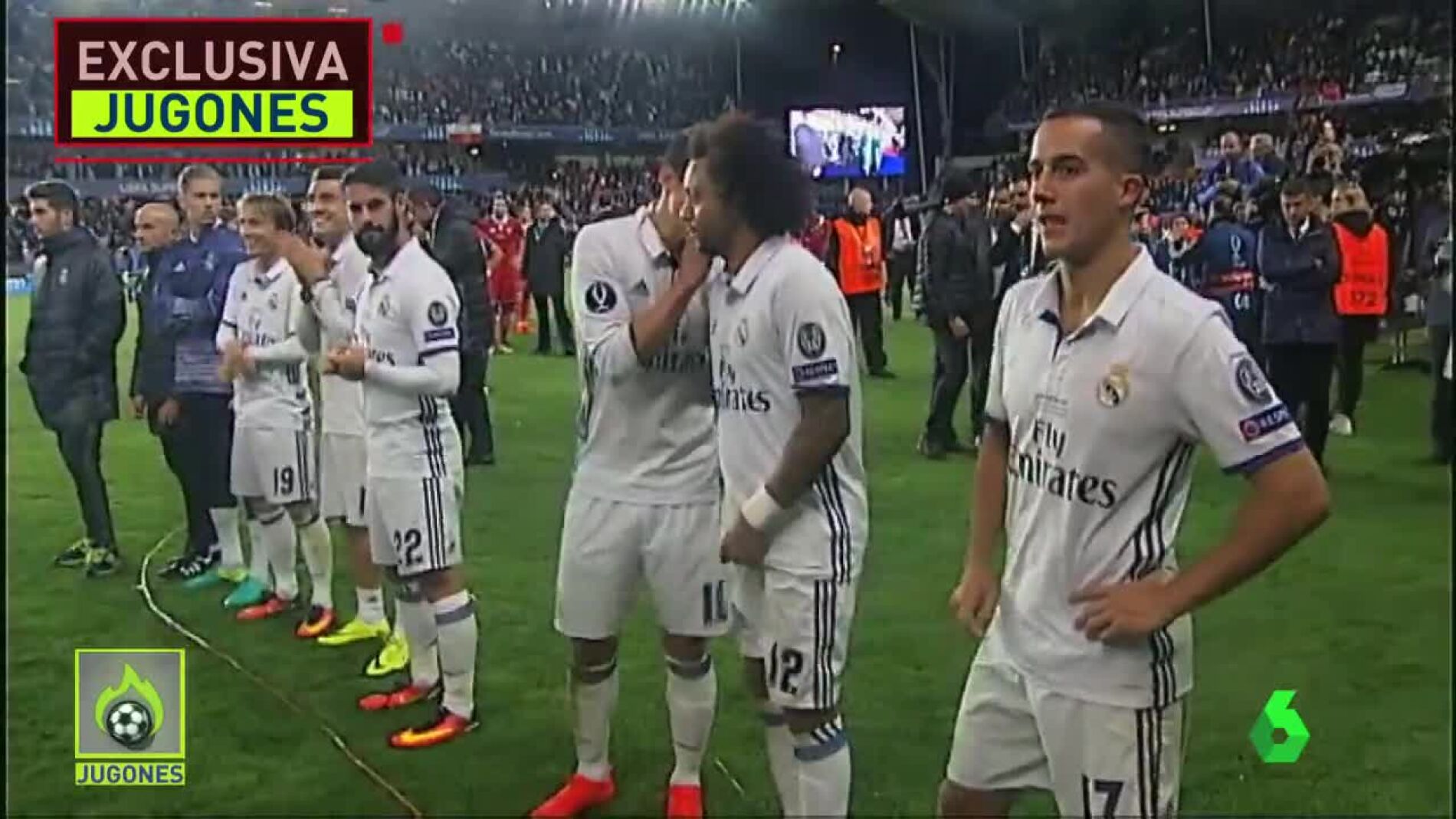 Los sonidos m&aacute;s exclusivos de los jugadores del Madrid en la Supercopa de Europa