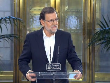 Mariano Rajoy en rueda de prensa