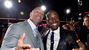 Tyrese Gibson con Dwayne Johnson