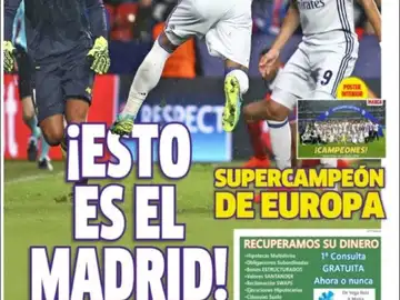 Portada del diario Marca Portada del diario Marca