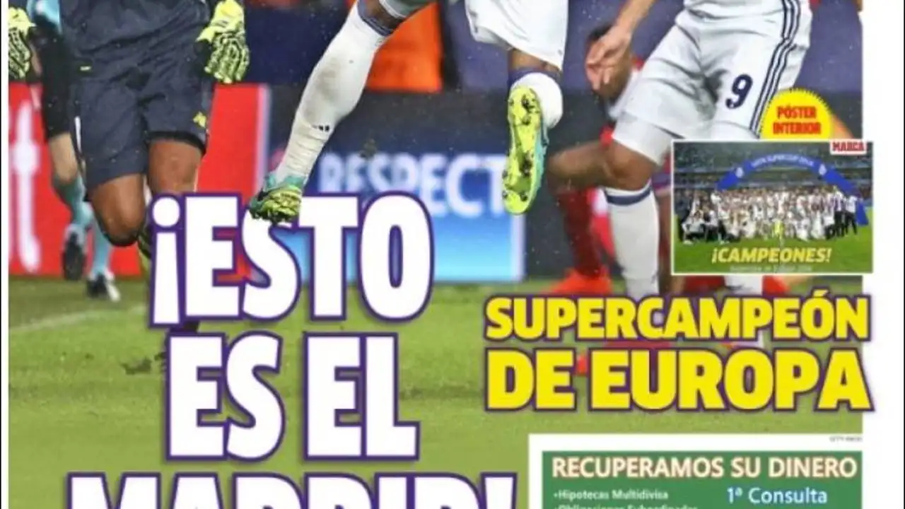 Portada del diario Marca