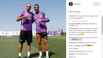 Cristiano Ronaldo vuelve a los entrenamientos del Real Madrid