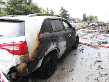 Coche incendiado