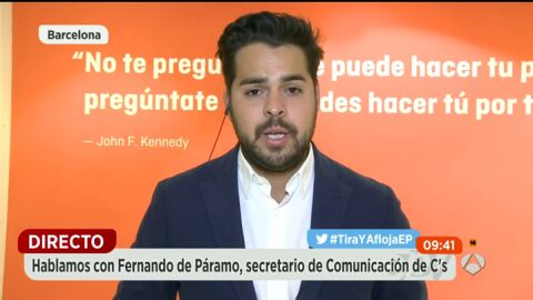 Frame 288.164566 de: Fernando de P&aacute;ramo (C's): "La nueva pol&iacute;tica consiste en cambiar las cosas y no en mirar desde la barrera, como Podemos"