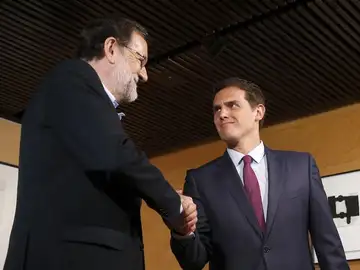 Mariano Rajoy y Albert Rivera, reunidos en el Congreso Mariano Rajoy y Albert Rivera, reunidos en el Congreso