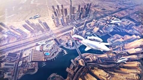 Frame 18.862872 de: Airbus acaba de presentar su "taxi aut&oacute;nomo volador" porque creen que la soluci&oacute;n es a&eacute;rea. 