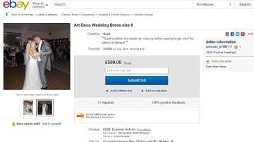 Anuncio del vestido en eBay