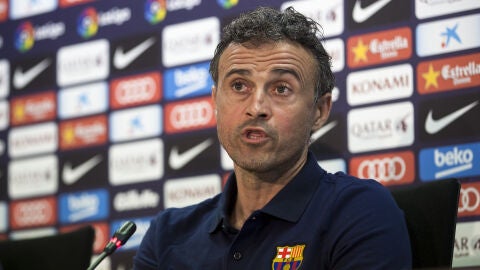 Lu&iacute;s Enrique Mart&iacute;nez en rueda de prensa