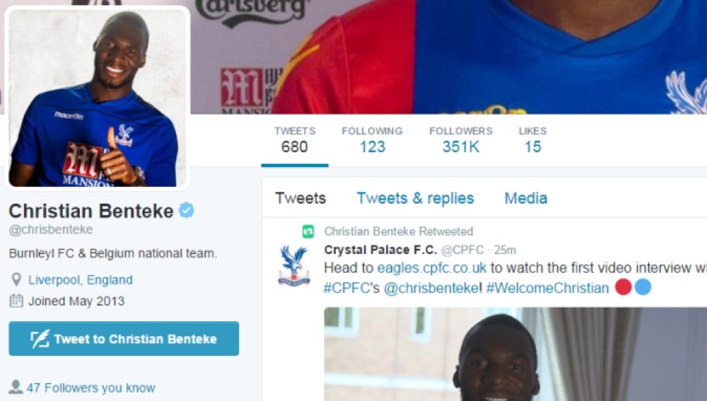Benteke, 'jugador' del Burnley