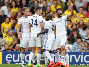 El Chelsea celebra un gol de Costa El Chelsea celebra un gol de Costa