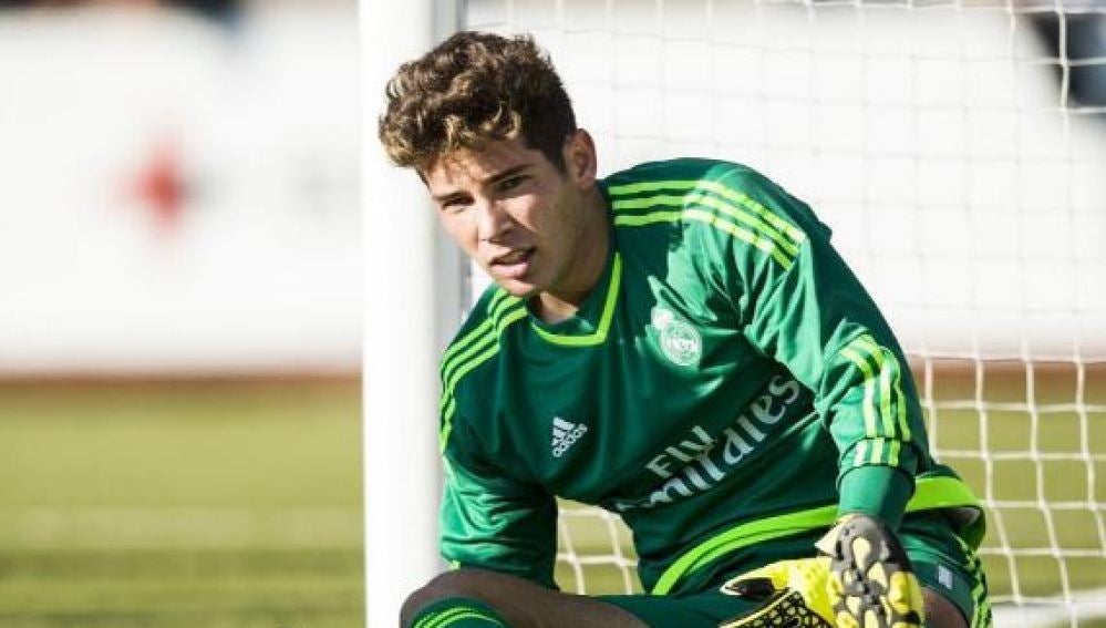 Luca Zidane durante los entrenamientos del Castilla