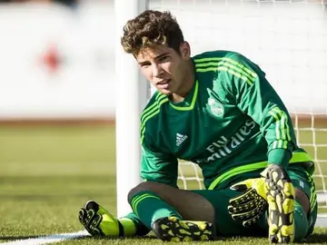 Luca Zidane durante los entrenamientos del Castilla Luca Zidane durante los entrenamientos del Castilla