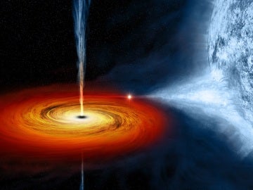 Recreación de un agujero negro