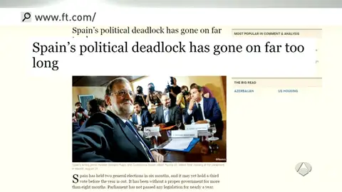 Frame 154.425547 de: El Financial Times considera de demasiado largo el estancamiento en España y advierte que "lo peor está por llegar" Frame 154.425547 de: El Financial Times considera de demasiado largo el estancamiento en España y advierte que "lo peor está por llegar"