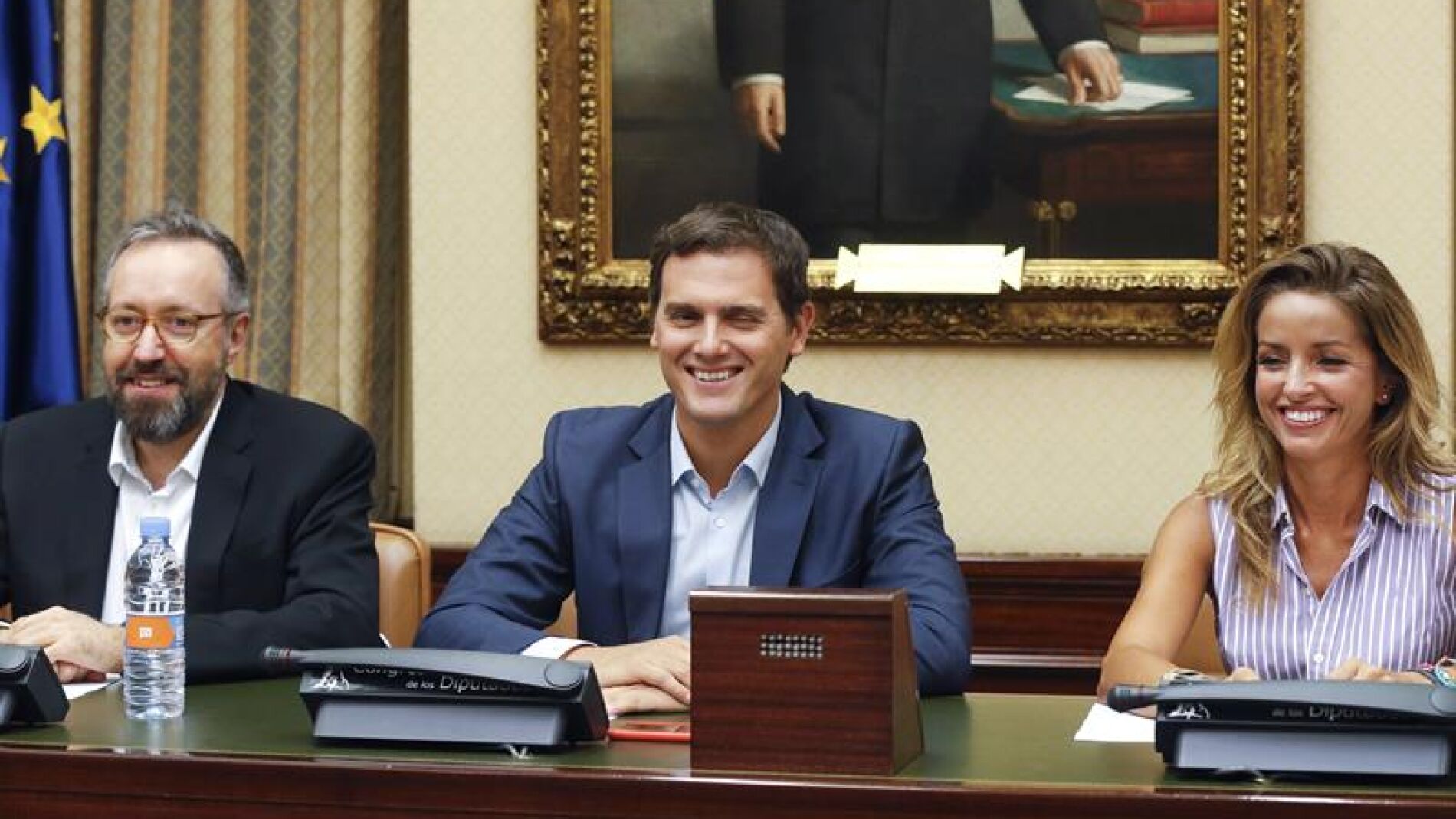 Albert Rivera en la reuni&oacute;n del grupo parlamentario de Ciudadanos