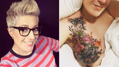 Se hizo este tatuaje en el pecho tras superar un cáncer de mama