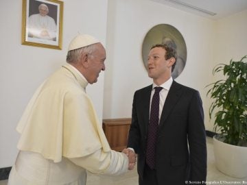 El Papa Francisco y Mark Zuckerberg