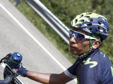 Nairo Quintana, durante la etapa de los Lagos de Covadonga