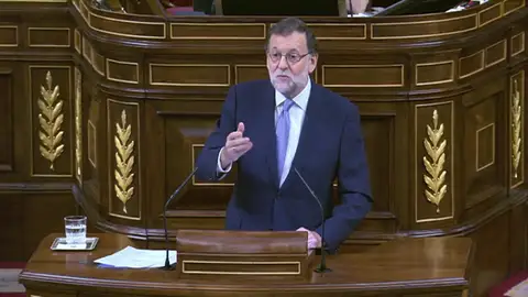 Rajoy en la sesión de investidura Rajoy en la sesión de investidura