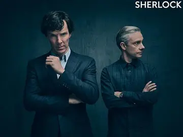 Benedict Cumberbatch y Martin Freeman en la cuarta temporada de 'Sherlock' Benedict Cumberbatch y Martin Freeman en la cuarta temporada de 'Sherlock'