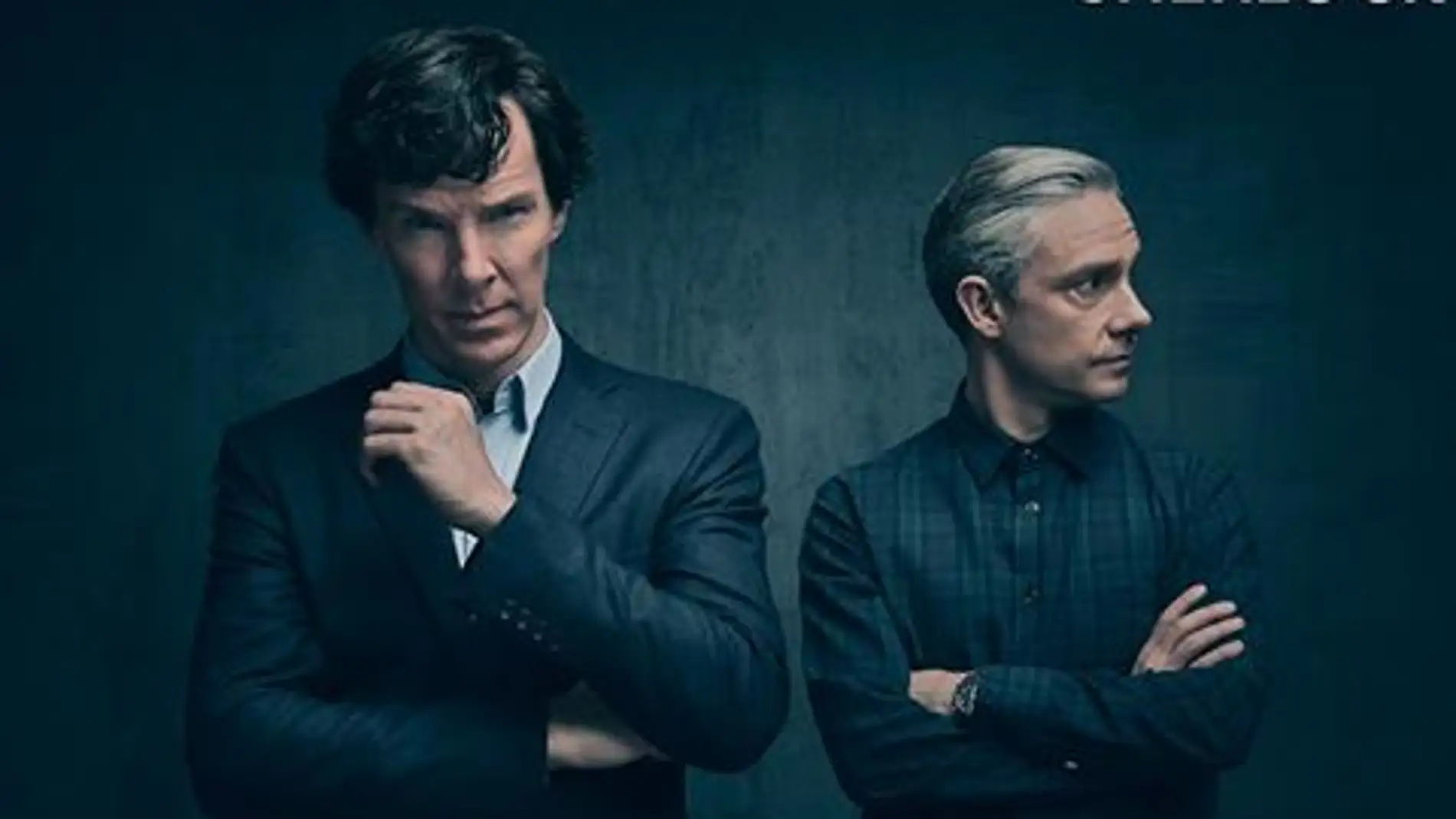 Benedict Cumberbatch y Martin Freeman en la cuarta temporada de 'Sherlock'