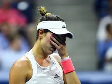 Muguruza, tras su derrota en el US Open Muguruza, tras su derrota en el US Open
