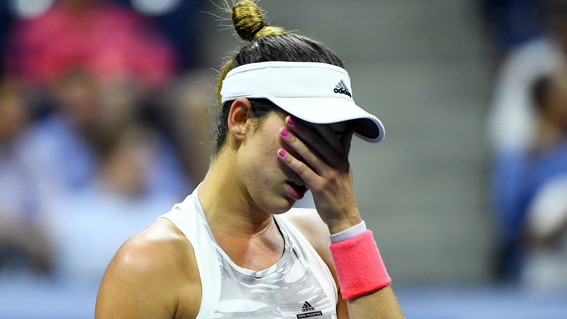 Muguruza, tras su derrota en el US Open Muguruza, tras su derrota en el US Open