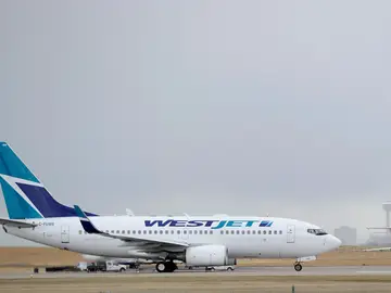 Un avión de WestJet Un avión de WestJet