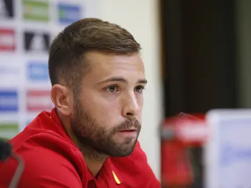 Jordi Alba apoya a Diego Costa tras sus polémicas declaraciones en el partido ante Bélgica. Jordi Alba apoya a Diego Costa tras sus polémicas declaraciones en el partido ante Bélgica.