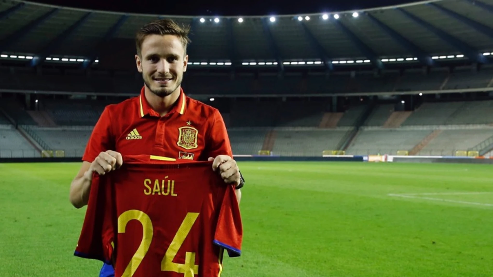 Sául, feliz por su debut con la selección española. Sául, feliz por su debut con la selección española.