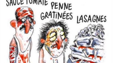 'Charlie Hebdo' enfada a los italianos al comparar a las víctimas del terremoto con lasaña