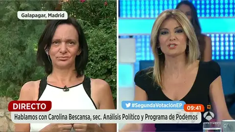Carolina Bescansa en Espejo Público Carolina Bescansa en Espejo Público