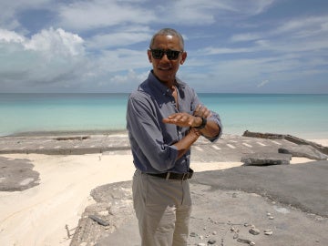  Barack Obama, durante su visita a Papahanaumokuakea.