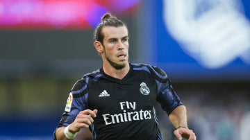 Bale, en un partido con el Real Madrid