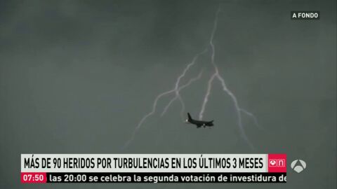 Avi&oacute;n en plenas turbulencias 