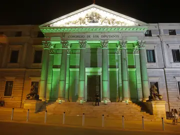 El Congreso de los Diputados iluminado El Congreso de los Diputados iluminado