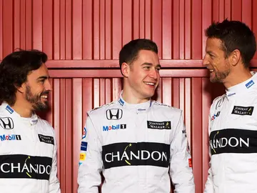 Alonso, Vandoorne y Button Alonso, Vandoorne y Button