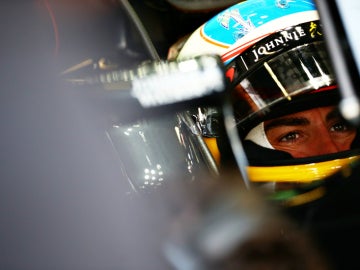 Alonso, en su cockpit