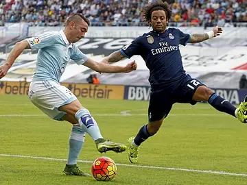 Aspas jugando contra el Madrid. Aspas jugando contra el Madrid.