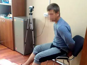 El violador tras ser detenido El violador tras ser detenido