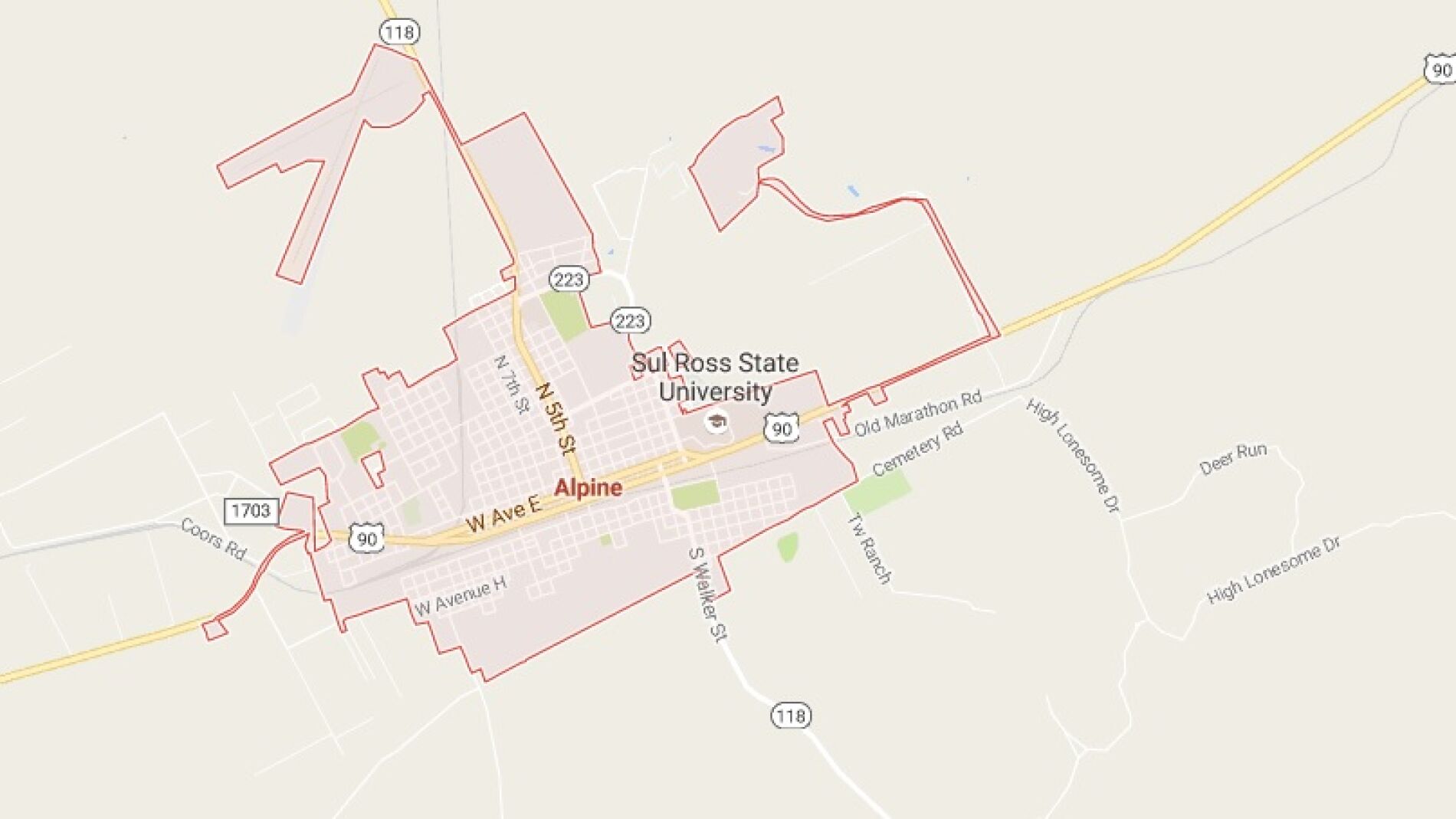 Localidad de Alpine, Texas